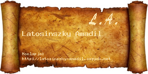 Latosinszky Amadil névjegykártya